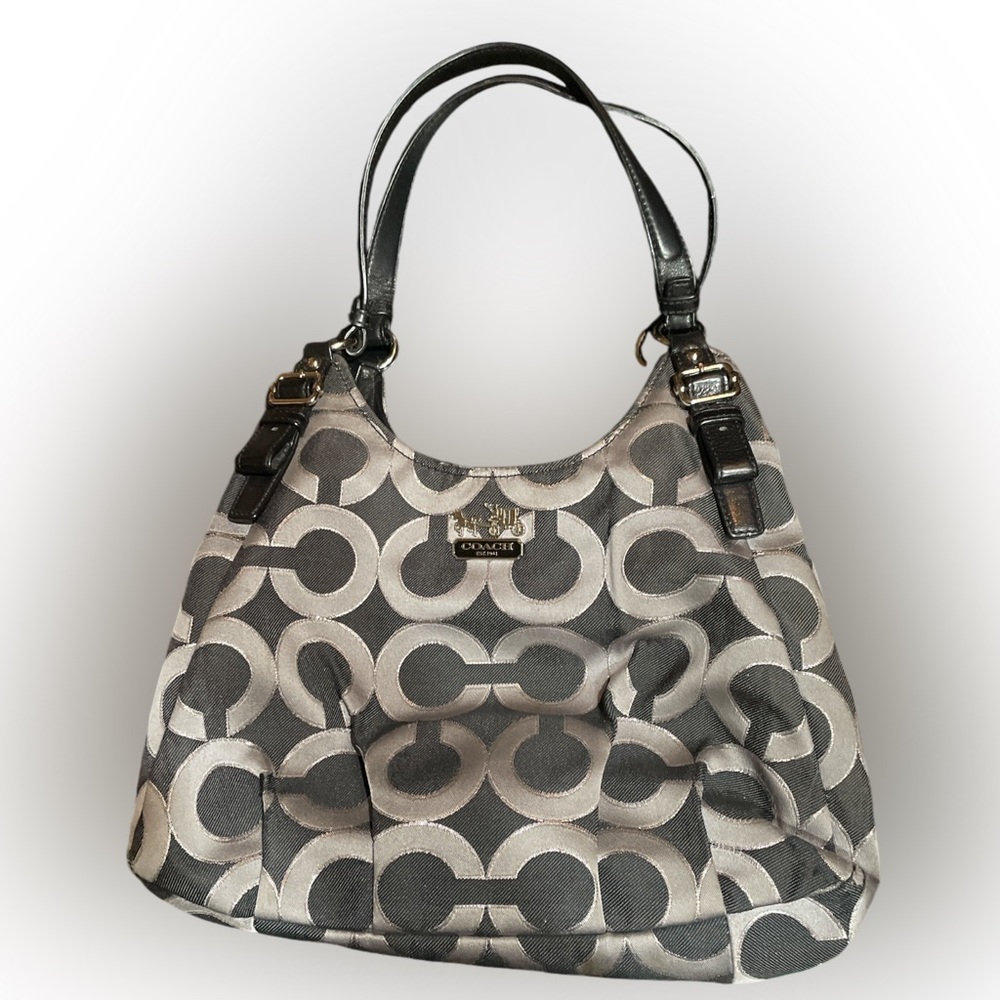 Coach Signature C’s Shoulder Madison Maggie Optic Art - Picture 2 of 5